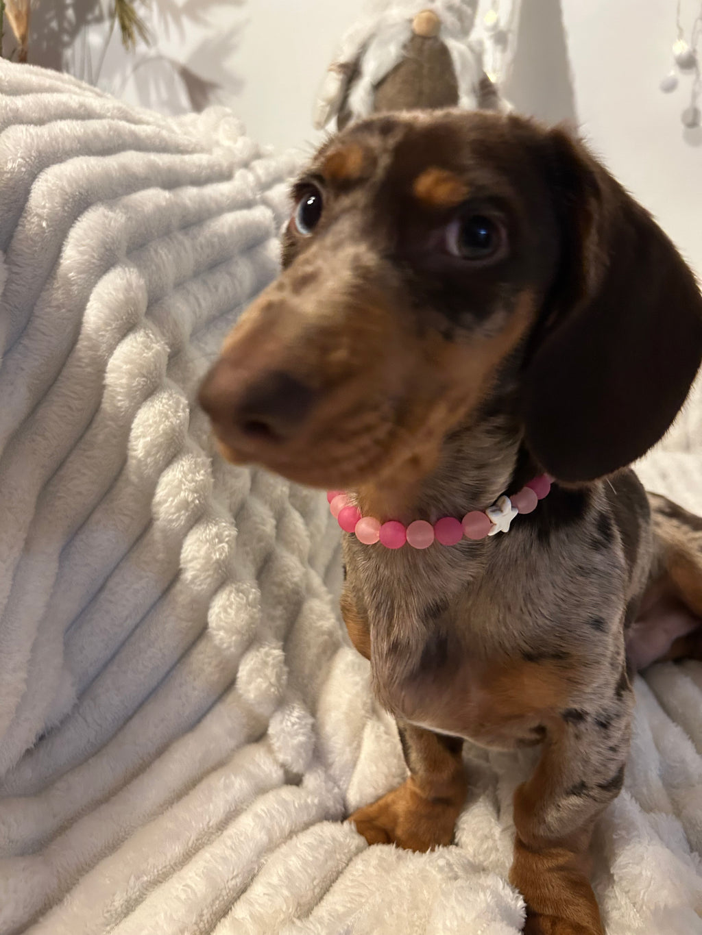 COLLECTION HIVERNALE- COLLIER ROSE NEIGE