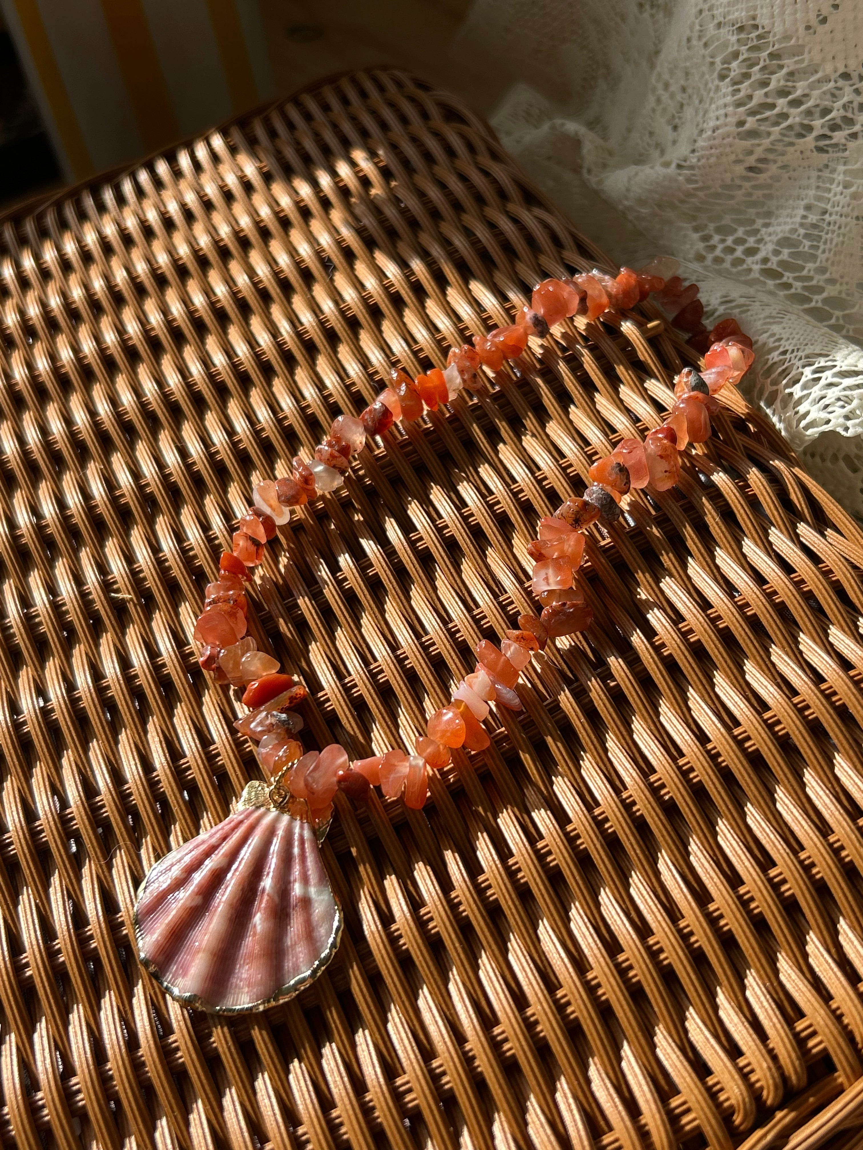 Sunset - Collier Perles naturelles sur mesure