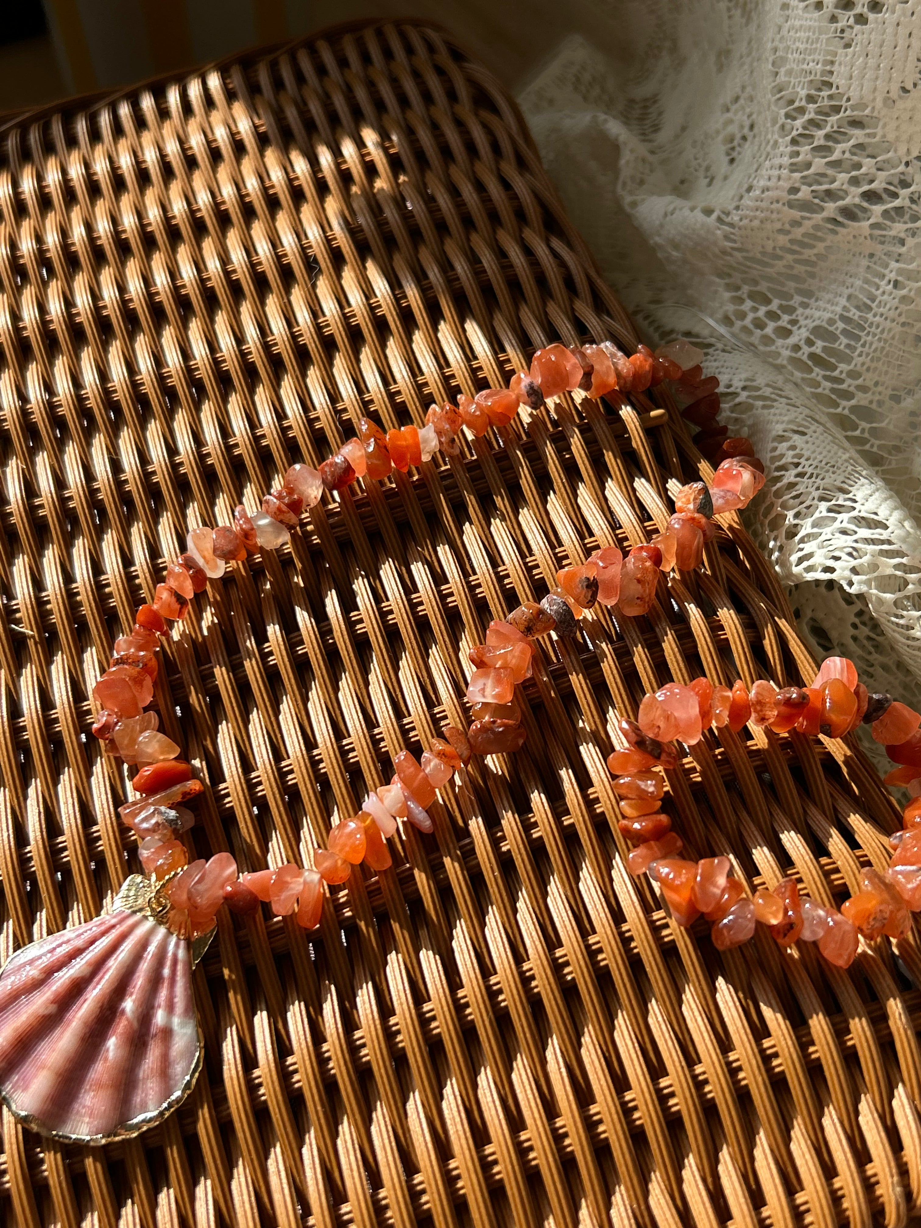 Sunset - Collier Perles naturelles sur mesure